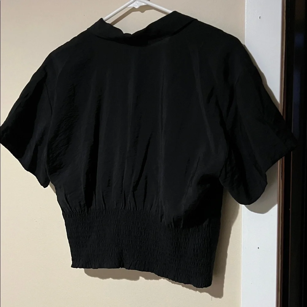 Madewell Drapey Banded-Bottom Button-Down Top - Picture 5 of 9